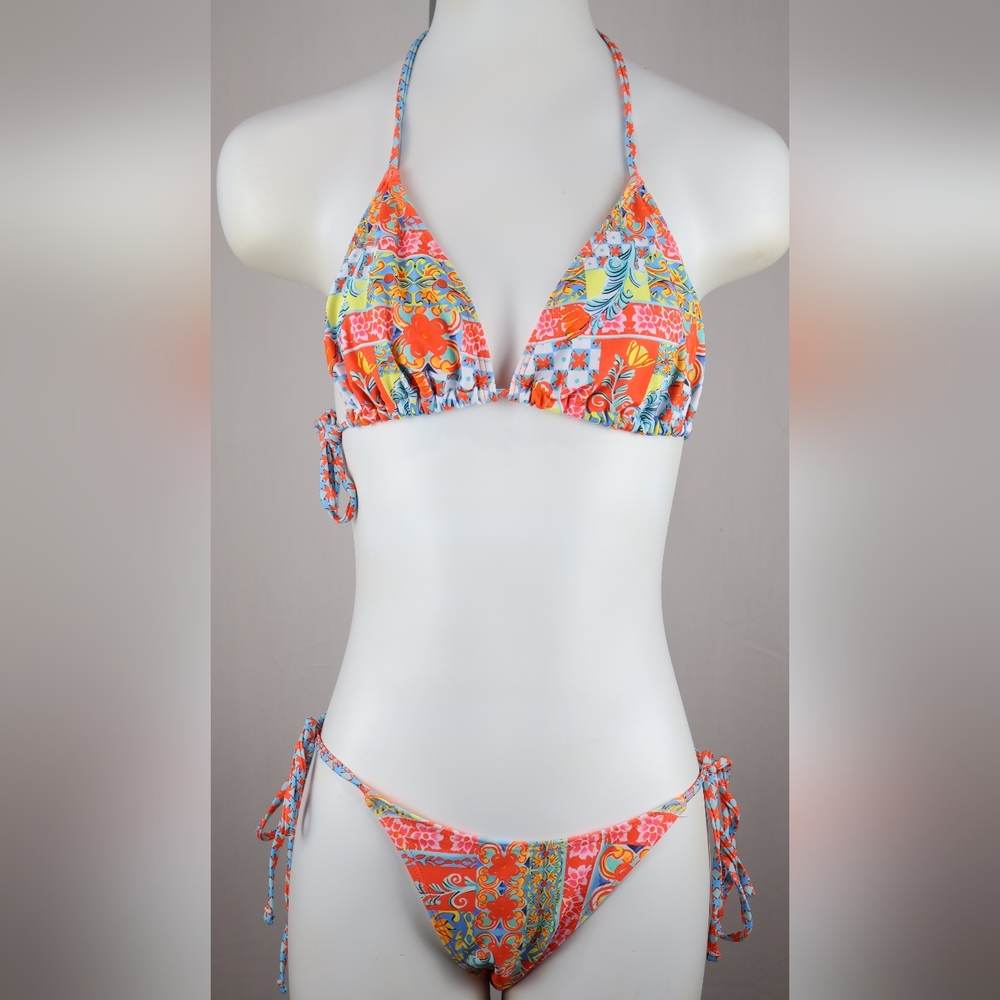 Colorful Patchwork Bikini Set